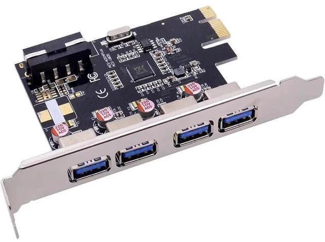 Alt view image 5 of 5 - 4 port USB 3.0 PCI-e Expansion Card PCI express PCIe USB 3.0 hub adapter 4-port