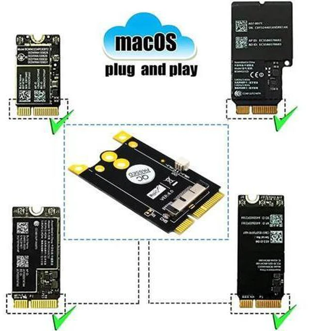 Alt view image 2 of 5 - PCI-E Adapter Module mPCI-e to 12+6 Pin WiFi WLAN Wireless Converter