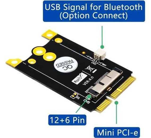 Alt view image 3 of 5 - PCI-E Adapter Module mPCI-e to 12+6 Pin WiFi WLAN Wireless Converter