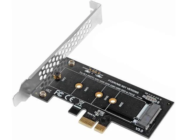 Alt view image 3 of 5 - NVME Adapter SSD to PCIE 3.0 X1/4X Expansion Card Converter Riser Card M Key Con