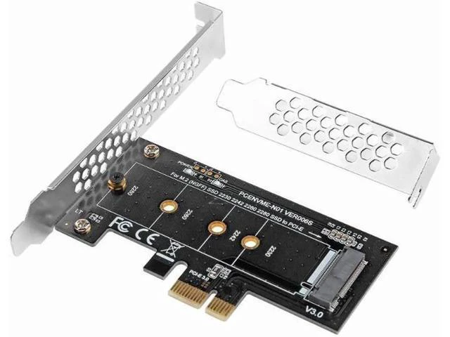 Alt view image 4 of 5 - NVME Adapter SSD to PCIE 3.0 X1/4X Expansion Card Converter Riser Card M Key Con