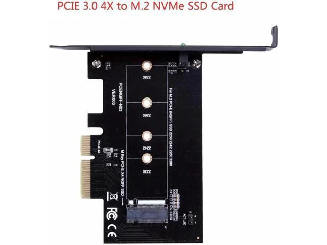 Alt view image 2 of 5 - NVME Adapter SSD to PCIE 3.0 X1/4X Expansion Card Converter Riser Card M Key Con