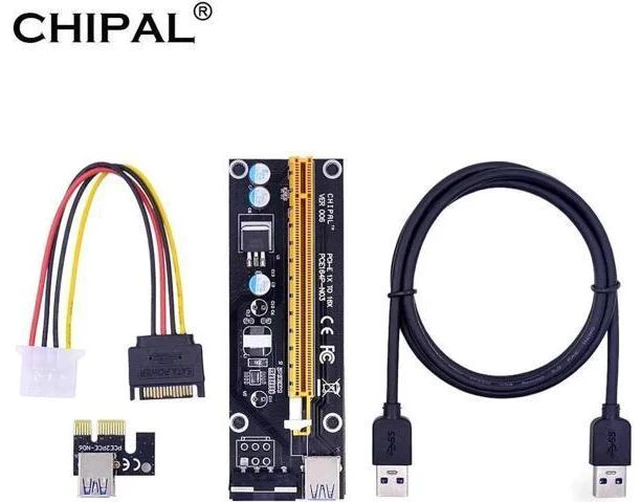 Main image of PCI-E Riser Card 100CM 60CM 30CM USB 3.0 Cable PCIE PCI Express 1X to 16X Extens