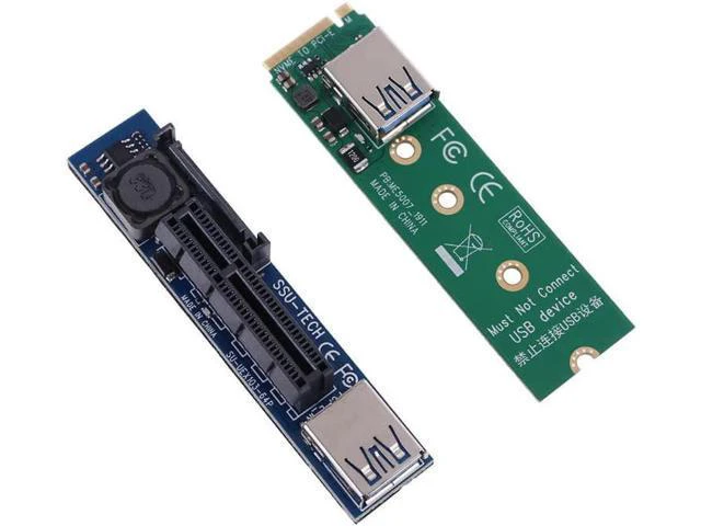 Alt view image 3 of 5 - NVME M.2 to PCI-E X4 Card Extension Port Adapter Expansion Card Graphics Cards P