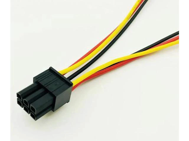Alt view image 2 of 5 - 5pcs/lot Dual 4 Pin to 6 Pin Molex PCI-E External Graphics Card Power Cable Conv