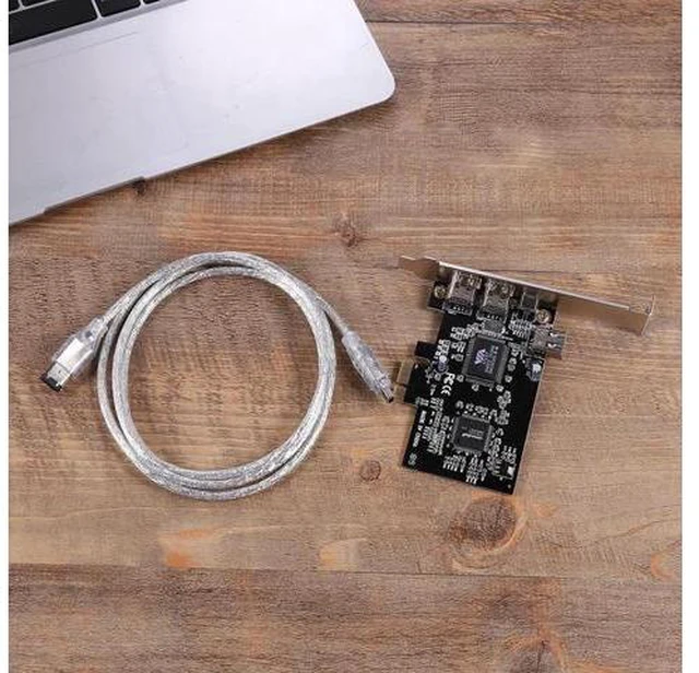 Alt view image 2 of 5 - 3 Ports 1394A Expansion Card PCI-E 1X to IEEE 1394 DV Video Adapter 1x 4Pin 2x 6