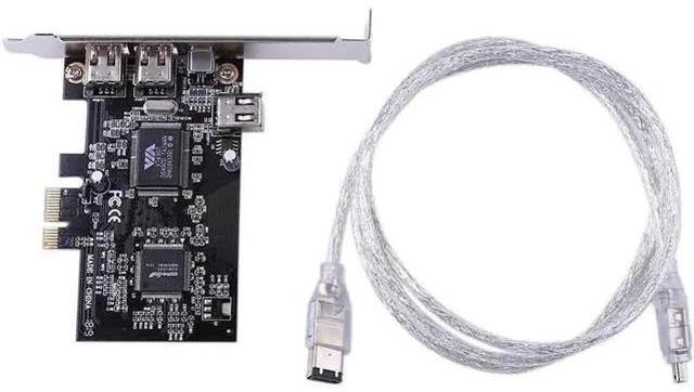 Alt view image 3 of 5 - 3 Ports 1394A Expansion Card PCI-E 1X to IEEE 1394 DV Video Adapter 1x 4Pin 2x 6