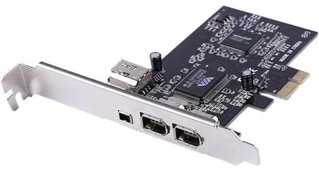 Alt view image 4 of 5 - 3 Ports 1394A Expansion Card PCI-E 1X to IEEE 1394 DV Video Adapter 1x 4Pin 2x 6