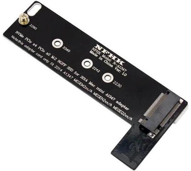 Alt view image 5 of 5 - NVMe M2 SSD Converter Card to for Apply Mac Mini 2014 A1347 MEGEN2 MEGEQ2 Adapte