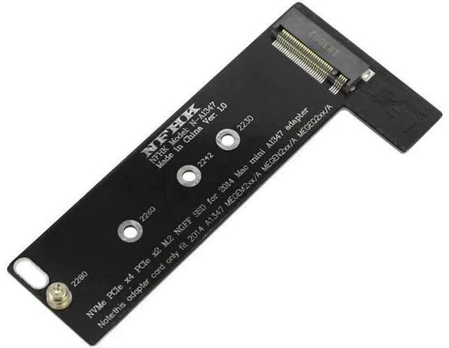Alt view image 4 of 5 - NVMe M2 SSD Converter Card to for Apply Mac Mini 2014 A1347 MEGEN2 MEGEQ2 Adapte