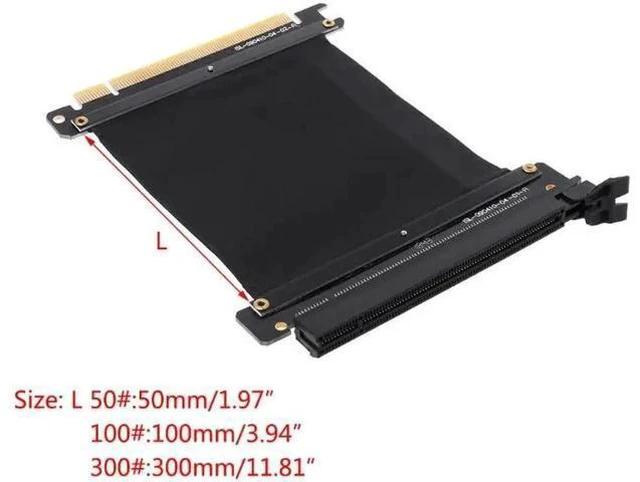 Alt view image 4 of 5 - Express 16x Flexible Cable Riser Card Extension Port Adapter Graphics Video Card