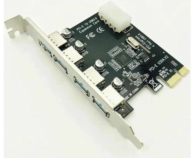 Alt view image 3 of 5 - 1 Set Professional 4 Port PCI-E To USB 3.0 HUB PCI Express Expansion Card Adapte