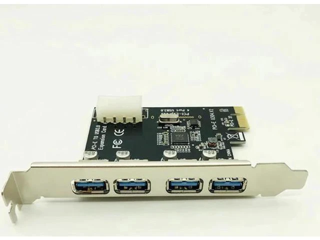 Alt view image 2 of 5 - 1 Set Professional 4 Port PCI-E To USB 3.0 HUB PCI Express Expansion Card Adapte