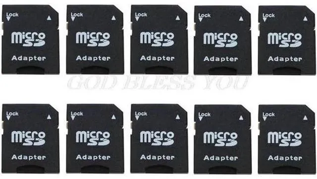 Main image of 10Pcs Micro TransFlash TF To SDHC Memory Card Adapter Converter Black Drop Shipp