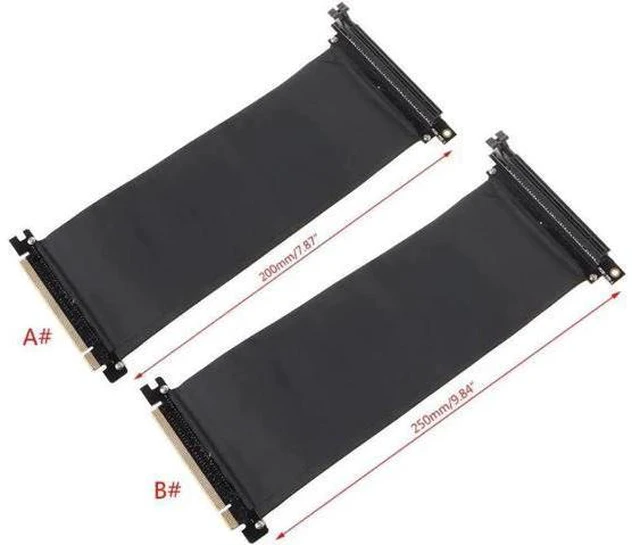 Main image of Express e3.0 16X to 16X Flexible Cable Card Extension Port Adapter 90 Degree Ang