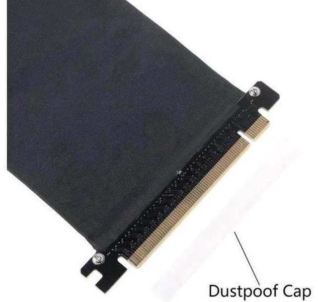 Alt view image 2 of 5 - Express e3.0 16X to 16X Flexible Cable Card Extension Port Adapter 90 Degree Ang