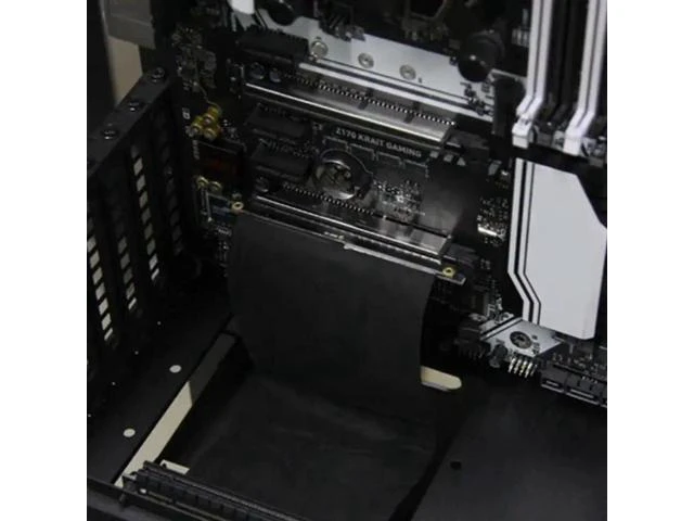 Alt view image 3 of 5 - Express e3.0 16X to 16X Flexible Cable Card Extension Port Adapter 90 Degree Ang