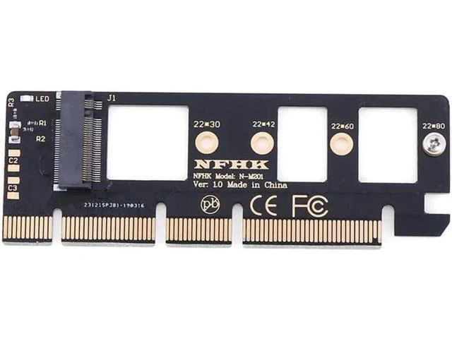 Alt view image 4 of 5 - 1*NVMe M.2 NGFF SSD to PCI-E PCI express 3.0 16x x4 adapter riser card converte