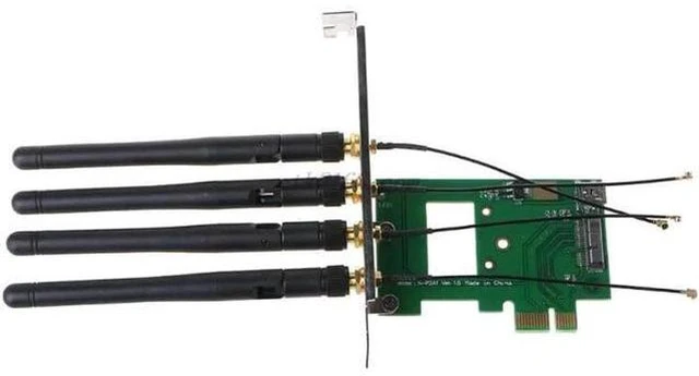 Alt view image 3 of 5 - to PCI-e 1X Adapter Card Converter for Desktop Computer Wireless Module WiFi Net