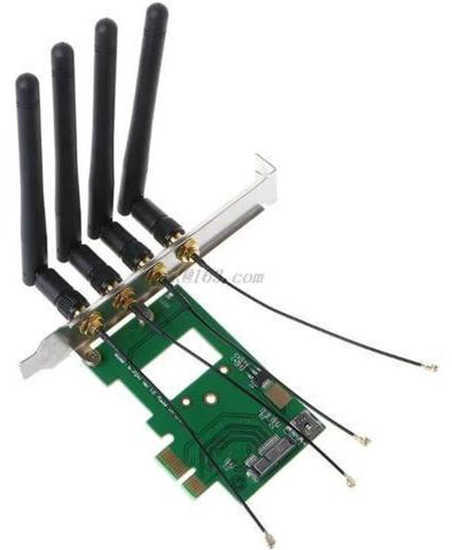 Alt view image 4 of 5 - to PCI-e 1X Adapter Card Converter for Desktop Computer Wireless Module WiFi Net