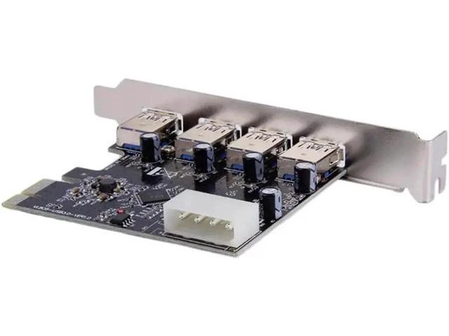 Alt view image 5 of 5 - 4Port PCI-E to USB 3.0 HUB PCI Express Expansion Card Adapter 5 Gbps Speed Top