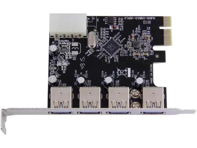 Alt view image 4 of 5 - 4Port PCI-E to USB 3.0 HUB PCI Express Expansion Card Adapter 5 Gbps Speed Top