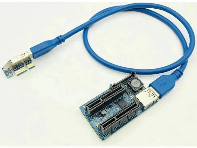 Main image of Add On Card PCI Express USB 3.0 Adapter Raiser PC Components Extender PCIE Riser