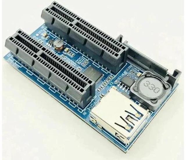 Alt view image 5 of 5 - Add On Card PCI Express USB 3.0 Adapter Raiser PC Components Extender PCIE Riser