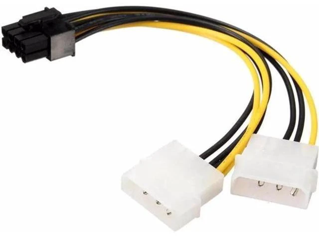 Main image of Quality 18cm 8Pin To Dual 4Pin Video Card Power Cord Y Shape 8Pin PCI Express To