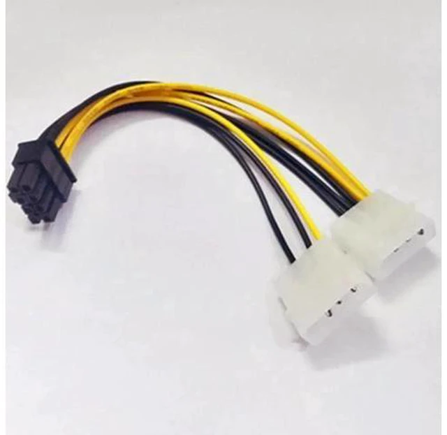 Alt view image 5 of 5 - Quality 18cm 8Pin To Dual 4Pin Video Card Power Cord Y Shape 8Pin PCI Express To