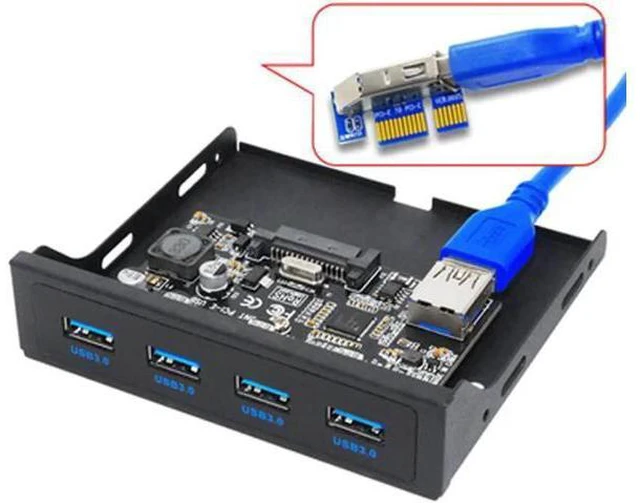 Main image of to USB 3.0 PC Front Panel USB Expansion Card PCIE USB Adapter 3.5" Floppy USB3.0