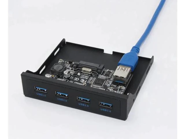 Alt view image 4 of 5 - to USB 3.0 PC Front Panel USB Expansion Card PCIE USB Adapter 3.5" Floppy USB3.0