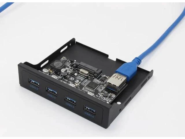 Alt view image 3 of 5 - to USB 3.0 PC Front Panel USB Expansion Card PCIE USB Adapter 3.5" Floppy USB3.0