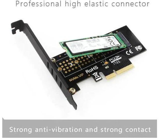 Alt view image 3 of 5 - NVMe SSD NGFF to PCIE X4 Adapter M Key Interface Expansion Card Support PCI Expr