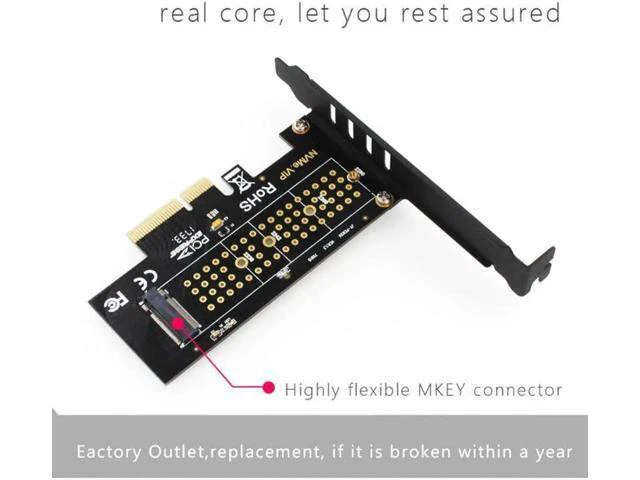Alt view image 4 of 5 - NVMe SSD NGFF to PCIE X4 Adapter M Key Interface Expansion Card Support PCI Expr