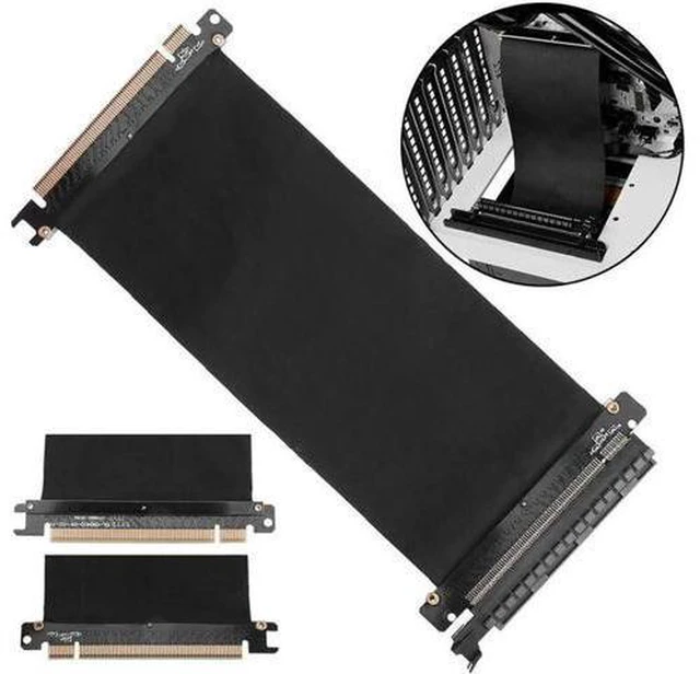Main image of 24cm PCI Express PCI-E 16X Flexible Cable Riser Card Extension Port Adapter Grap