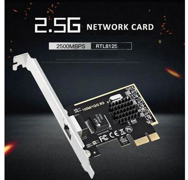 Alt view image 6 of 6 - DIEWU 2.5G Network Adapter PCIe1X 2.5G lan Card with Realtek8125