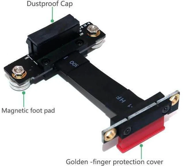 Alt view image 3 of 5 - Riser High Speed PCI Express 3.0 1X Flexible Cable Riser Card Extension Port Ada