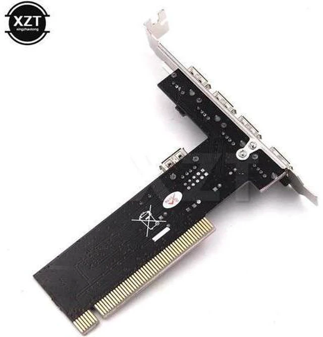 Alt view image 3 of 5 - PCI Controller Card Adapter USB 2.0 4 Port 480Mbps expansion card High Speed VIA