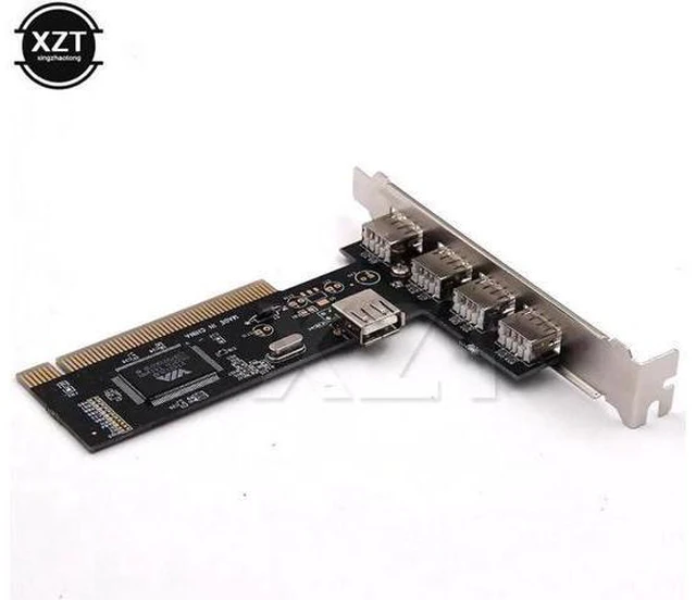 Alt view image 5 of 5 - PCI Controller Card Adapter USB 2.0 4 Port 480Mbps expansion card High Speed VIA