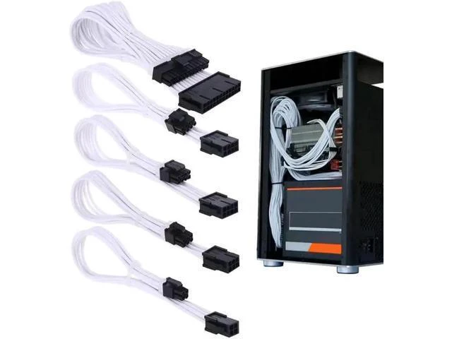 Alt view image 4 of 5 - Extension Power Supply Cable 24-pin A TX/EPS/8-pin PCI-E GPU/8pin CPU/6-pin PCIE