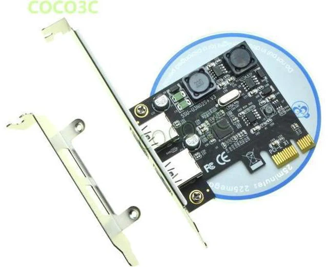 Alt view image 5 of 5 - NEC720202 Superspeed 5Gbps 2 ports USB 3.0 PCI-e Controller Card PCI Express to