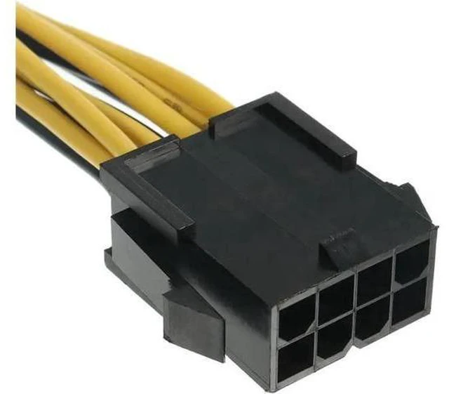 Alt view image 5 of 5 - CPU 8pin Female to Dual PCI-E PCI Express 8p ( 6+2 pin ) Male Power Cable 18AWG