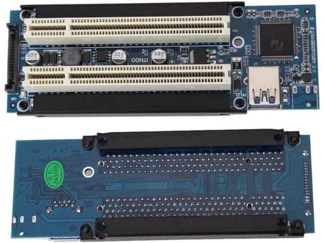 Main image of Card PCI-E Express X1 to Dual PCI Extend Adapter Connector Card Add Expansion Ca