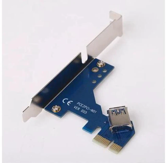 Alt view image 2 of 5 - Card PCI-E Express X1 to Dual PCI Extend Adapter Connector Card Add Expansion Ca