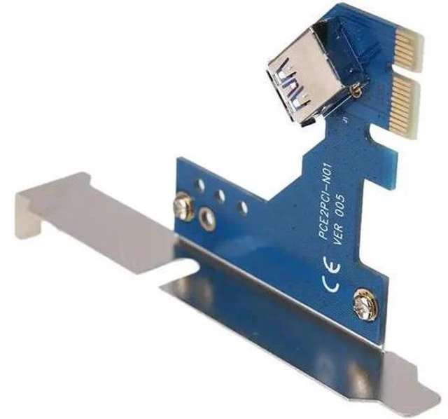 Alt view image 4 of 5 - Card PCI-E Express X1 to Dual PCI Extend Adapter Connector Card Add Expansion Ca