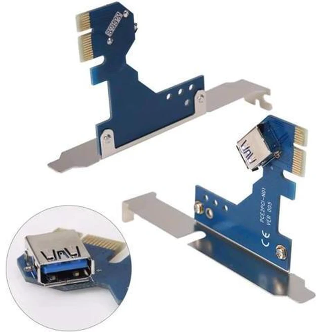 Alt view image 5 of 5 - Card PCI-E Express X1 to Dual PCI Extend Adapter Connector Card Add Expansion Ca