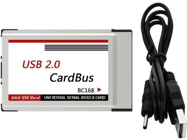 Alt view image 5 of 5 - 1PCS USB 2.0 PCI Express Card Adapter 480Mbps 2 Ports 54mm Slot PCMCIA USB2.0 HU