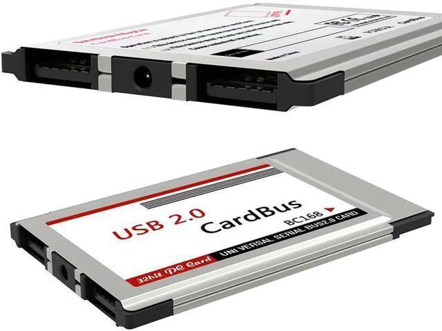 Alt view image 4 of 5 - 1PCS USB 2.0 PCI Express Card Adapter 480Mbps 2 Ports 54mm Slot PCMCIA USB2.0 HU