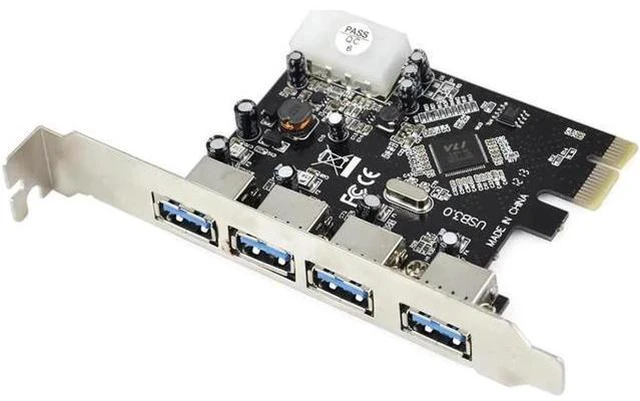 Alt view image 5 of 5 - FAST USB 3.0 PCI E PCIE 4 PORTS Express Expansion Card Adapter
